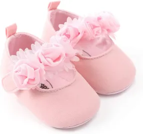 Baby Girl Moccasins Princess Sparkly Mary Jane Dresses Shoes Premium Lightweight Soft Sole Crib Shoes Toddler Shoes