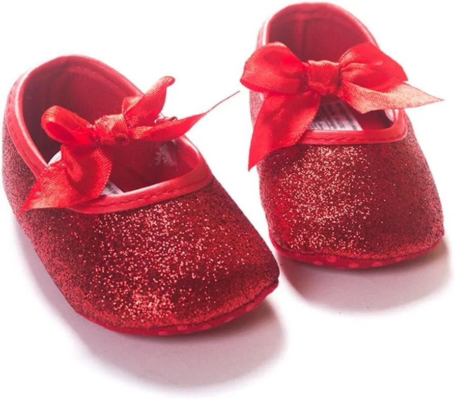 Baby Girl Moccasins Princess Sparkly Mary Jane Dresses Shoes Premium Lightweight Soft Sole Crib Shoes Toddler Shoes