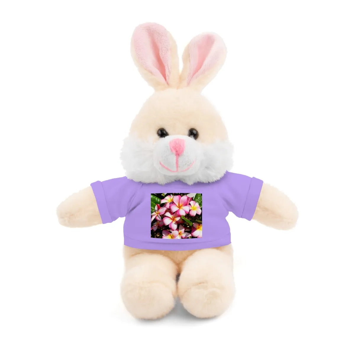 Island Style Striped Plumeria  Stuffed Animals with Tee