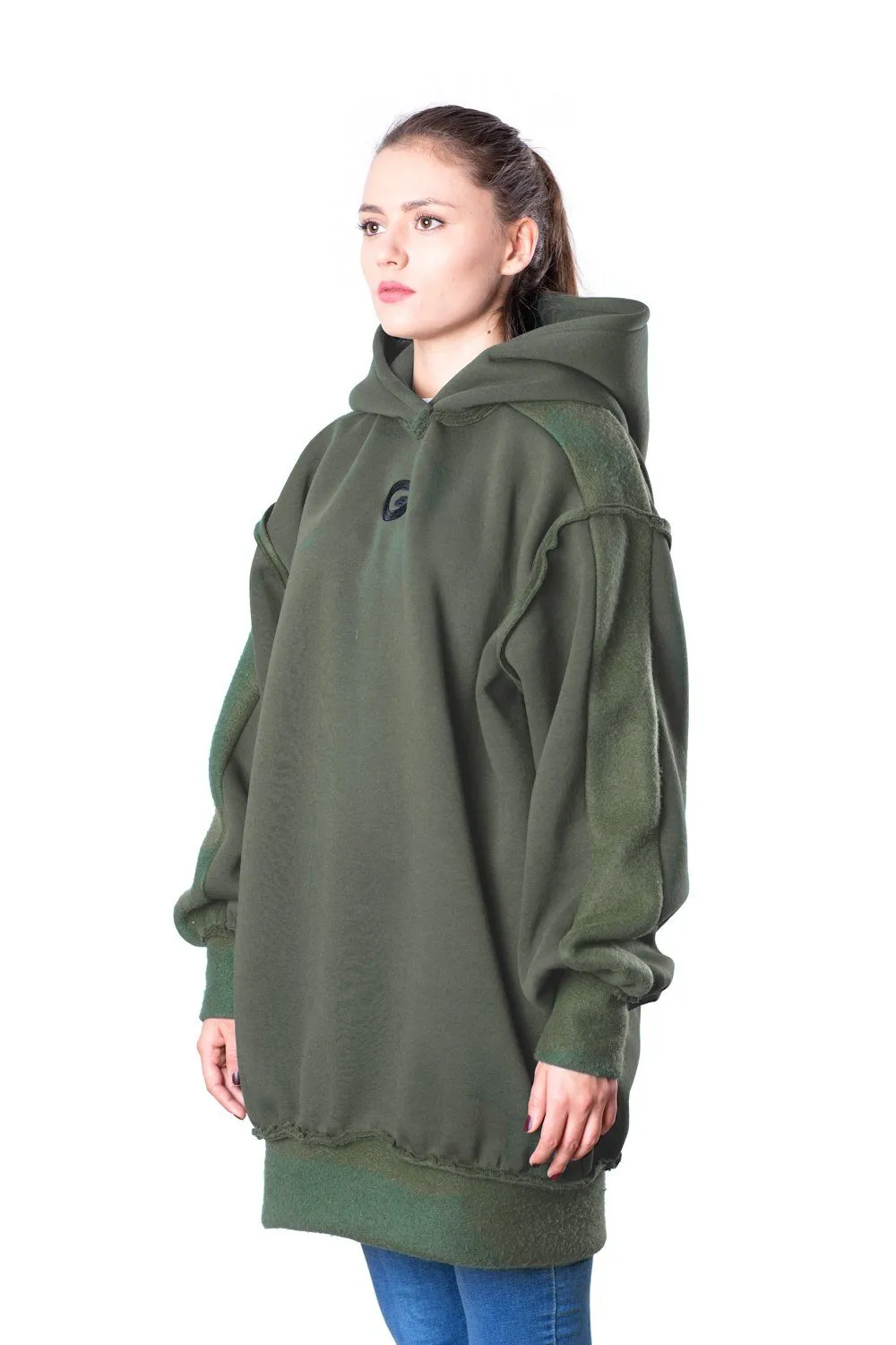 TheG Fresh Oversize Hoody Woman // military green