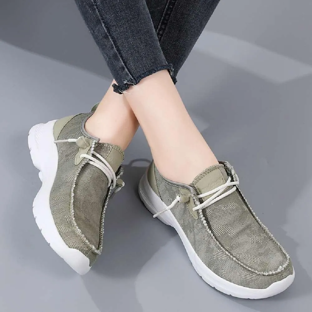 Women's Loafers Shoes Comfortable Round Toe Slip On Fashion Sneakers Breathable Lightweight Denim Walking Shoes Casual Driving Shoes for Women