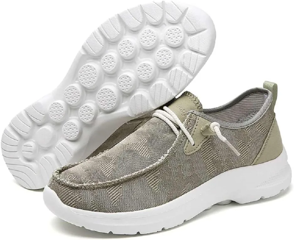 Women's Loafers Shoes Comfortable Round Toe Slip On Fashion Sneakers Breathable Lightweight Denim Walking Shoes Casual Driving Shoes for Women