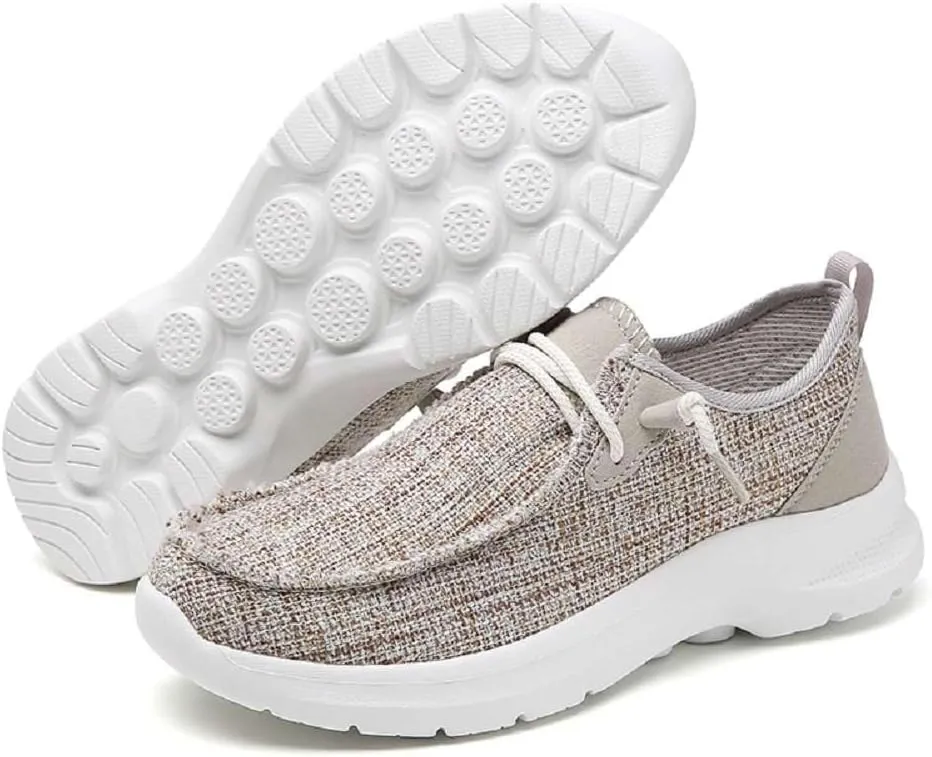 Women's Loafers Shoes Comfortable Round Toe Slip On Fashion Sneakers Breathable Lightweight Denim Walking Shoes Casual Driving Shoes for Women