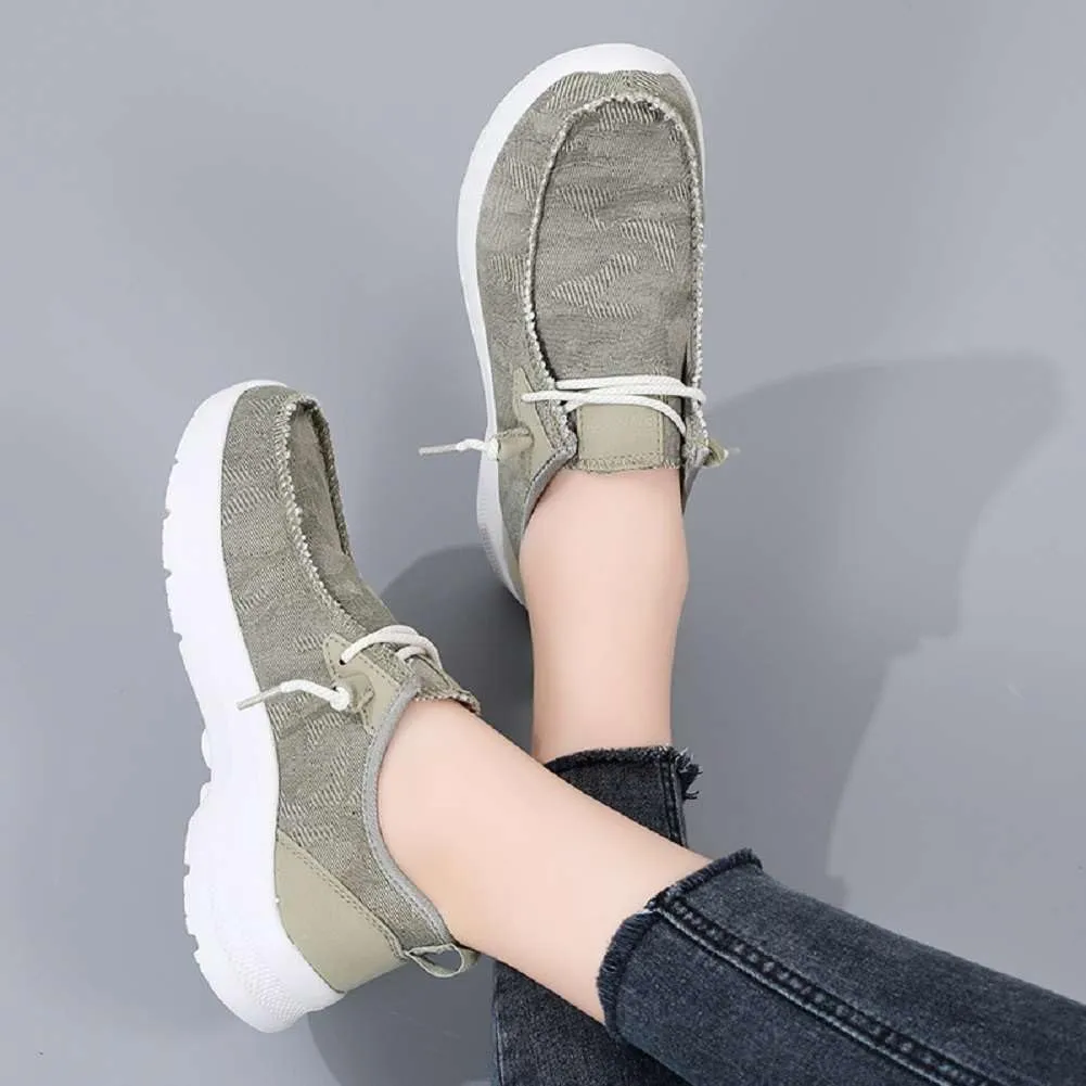 Women's Loafers Shoes Comfortable Round Toe Slip On Fashion Sneakers Breathable Lightweight Denim Walking Shoes Casual Driving Shoes for Women