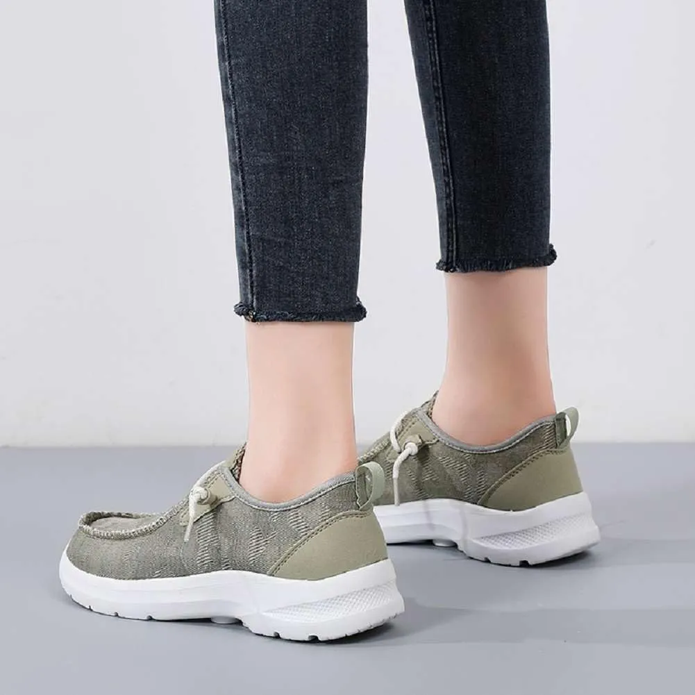 Women's Loafers Shoes Comfortable Round Toe Slip On Fashion Sneakers Breathable Lightweight Denim Walking Shoes Casual Driving Shoes for Women